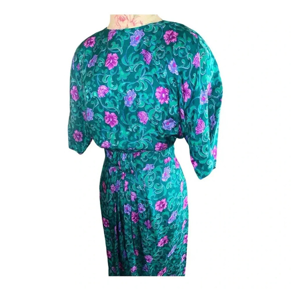 - Maggy London by Jeannene Booher 100% Silk Vintage Dress Size 12 - Picture 7 of 14